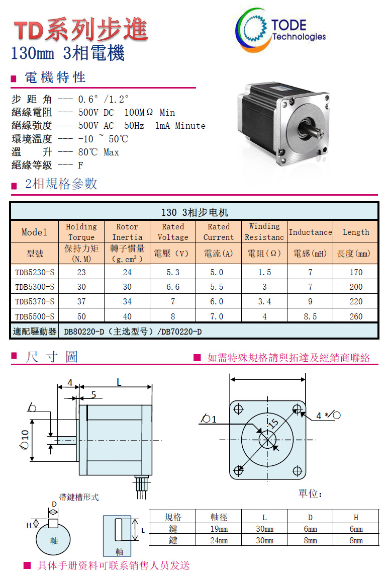 步進電機130系列3相